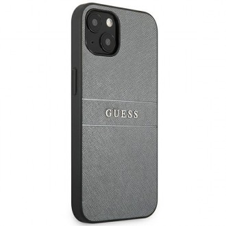 Guess GUHCP13SPSASBGR iPhone 13 mini 5,4&quot; šedý/šedý řemínek Saffiano