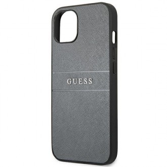 Guess GUHCP13SPSASBGR iPhone 13 mini 5,4&quot; šedý/šedý řemínek Saffiano