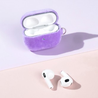 Kingxbar Plush Pods Case AirPods 3 Case Plush Cover Earphone Cover Blue