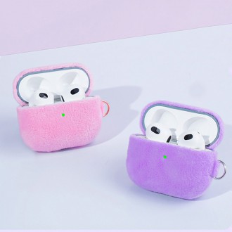 Kingxbar Plush Pods Case AirPods 3 Case Plush Cover Earphone Cover Blue