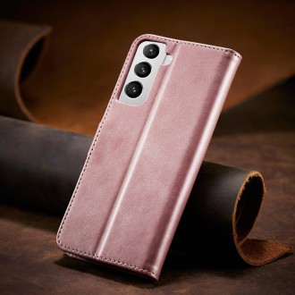 Magnet Case elegant case cover cover with a flap and stand function for Samsung Galaxy S22 Ultra pink