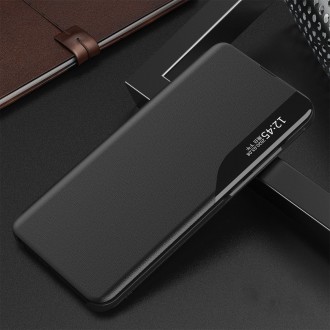 Eco Leather View Case elegant case with a flip cover and stand function for Samsung Galaxy S22 + (S22 Plus) black