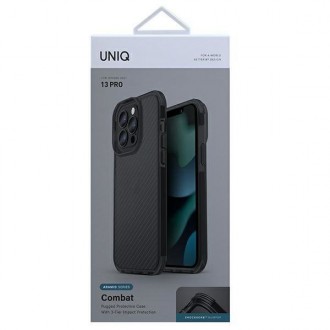 UNIQ etui Combat iPhone 13 Pro / 13 6,1" aramid smoke