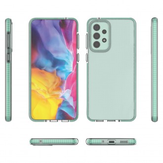 Spring Case Cover Gel Cover with Color Frame for Samsung Galaxy A33 5G Dark Blue