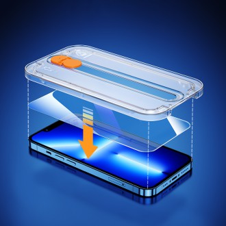Joyroom tempered glass with mounting kit for iPhone 13 and 13 Pro 6.1 &quot;transparent (JR-PF932)