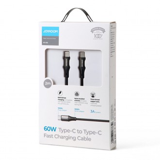 Joyroom fast charging / data cable USB Type C - USB Type C PD 60W 2m black (S-2030N1-60)