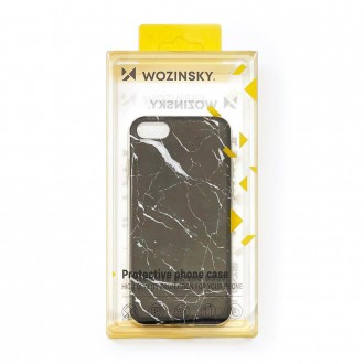 Wozinsky Marble TPU cover gel marble for Samsung Galaxy S22 Ultra black