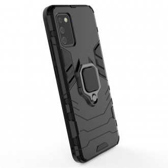 Ring Armor tough hybrid case cover + magnetic holder for Samsung Galaxy A03s (166.5) black