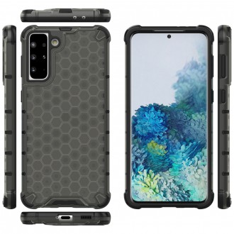 Honeycomb case armored cover with a gel frame for Samsung Galaxy S22 + (S22 Plus) black