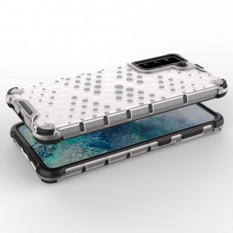 Honeycomb case armored cover with a gel frame for Samsung Galaxy S22 + (S22 Plus) blue
