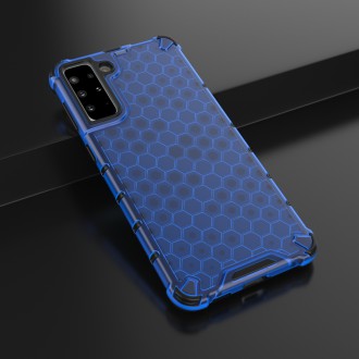 Honeycomb case armored cover with a gel frame for Samsung Galaxy S22 blue