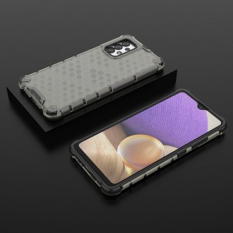Honeycomb case armored cover with a gel frame for Samsung Galaxy A03s (166.5) black