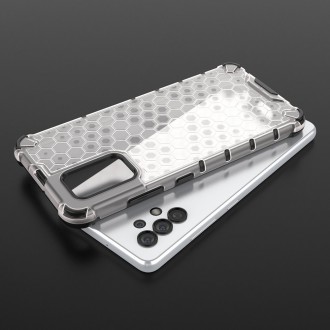 Honeycomb case armored cover with a gel frame for Samsung Galaxy A03s (166.5) black