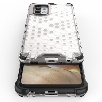 Honeycomb case armored cover with a gel frame for Samsung Galaxy A03s (166.5) black