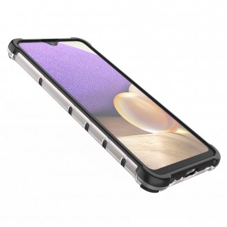 Honeycomb case armored cover with a gel frame for Samsung Galaxy A03s (166.5) black