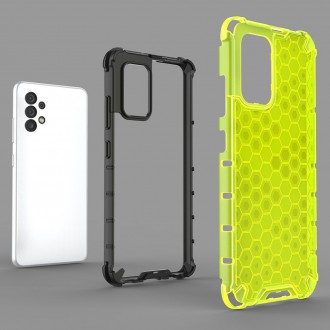 Honeycomb case armored cover with a gel frame for Samsung Galaxy A03s (166.5) blue