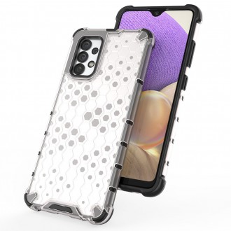 Honeycomb case armored cover with a gel frame for Samsung Galaxy A03s (166.5) blue