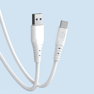 Dudao cable USB - USB Type C 6A cable 1 m white (TGL3T)