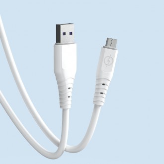 Dudao cable USB - micro USB 6A cable 1 m white (TGL3M)