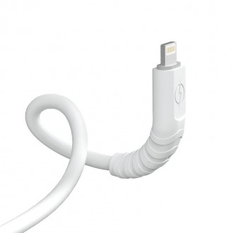 Dudao cable, USB Type C cable - Lightning 6A 65W PD white (TGL3X)