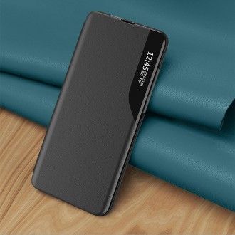 Eco Leather View Case elegant case with a flap and stand function for Samsung Galaxy A73 blue