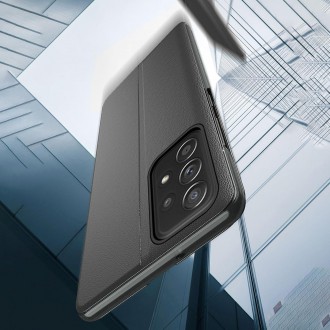 Eco Leather View Case elegant case with a flap and stand function for Samsung Galaxy A73 black