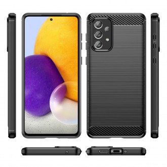 Carbon Case Flexible TPU cover for Samsung Galaxy A73 black