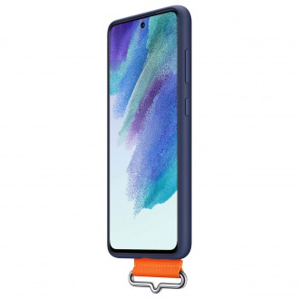 Samsung strap silicone cover case for Samsung galaxy s21 fe navy blue (ef-gg990tne)