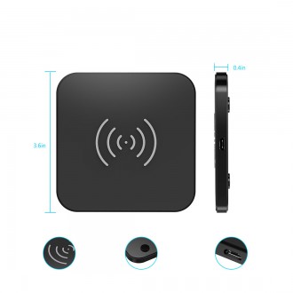 Choetech sada Qi 10W bezdrátové nabíječky pro sluchátka černá (T511-S) + 18W EU nástěnná nabíječka bílá (Q5003) + USB kabel - microUSB 1,2m bílý