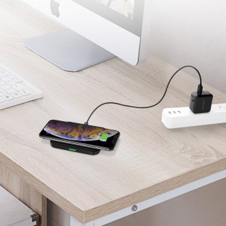 Choetech sada Qi 10W bezdrátové nabíječky pro sluchátka černá (T511-S) + 18W EU nástěnná nabíječka bílá (Q5003) + USB kabel - microUSB 1,2m bílý