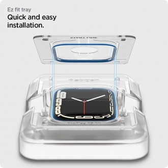 HYBRIDNÍ GLASS Spigen PROFLEX ”EZ FIT” 2BALENÍ Apple Watch 7 (45 MM)