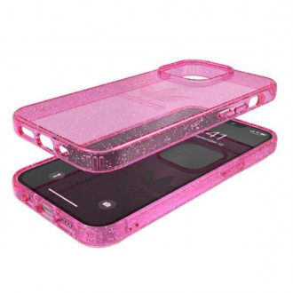 Adidas OR Protective iPhone 13 Pro / 13 6,1" Clear Case Glitter różowy/pink 47121