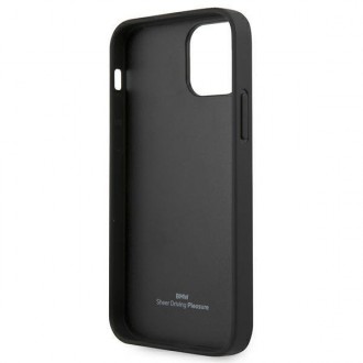 Etui BMW BMHCP12LRCSWK iPhone 12 Pro Max 6,7" czarny/black hardcase Leather Signature