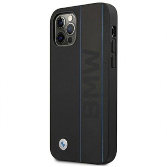 Etui BMW BMHCP12LRWBOK iPhone 12 Pro Max 6,7" czarny/black hardcase Leather Outlines