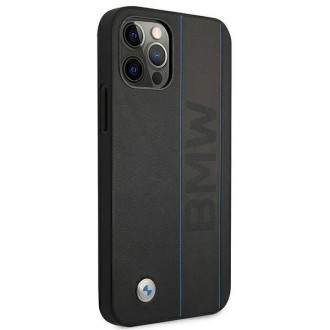 Etui BMW BMHCP12LRWBOK iPhone 12 Pro Max 6,7" czarny/black hardcase Leather Outlines