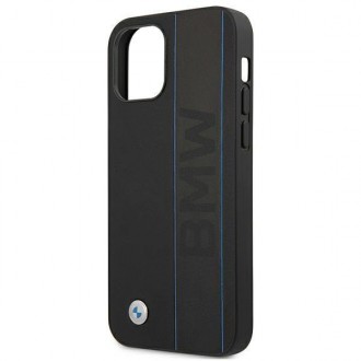 Etui BMW BMHCP12LRWBOK iPhone 12 Pro Max 6,7" czarny/black hardcase Leather Outlines