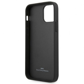 Etui BMW BMHCP12LRWBOK iPhone 12 Pro Max 6,7" czarny/black hardcase Leather Outlines