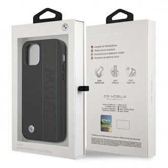 Etui BMW BMHCP12LRWBOK iPhone 12 Pro Max 6,7" czarny/black hardcase Leather Outlines