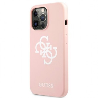 Guess GUHCP13LLS4GWPI iPhone 13 Pro / 13 6,1&quot; růžové/růžové pevné pouzdro Silikonové 4G logo