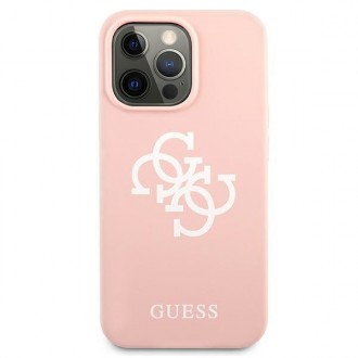 Guess GUHCP13LLS4GWPI iPhone 13 Pro / 13 6,1&quot; růžové/růžové pevné pouzdro Silikonové 4G logo