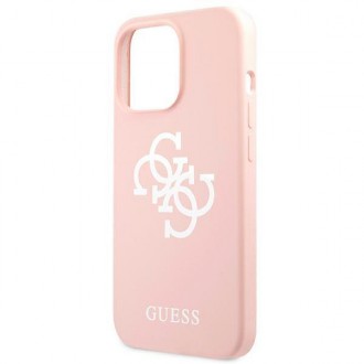 Guess GUHCP13LLS4GWPI iPhone 13 Pro / 13 6,1&quot; růžové/růžové pevné pouzdro Silikonové 4G logo