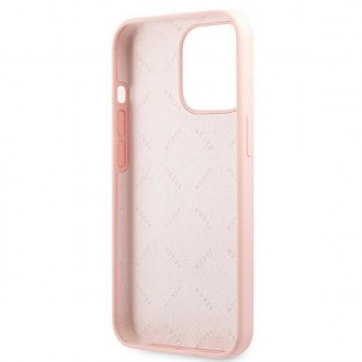 Guess GUHCP13LLS4GWPI iPhone 13 Pro / 13 6,1&quot; růžové/růžové pevné pouzdro Silikonové 4G logo