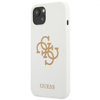 Guess GUHCP13SLS4GGWH iPhone 13 mini 5,4&quot; bílý/bílý pevný obal silikonové 4G logo