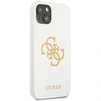 Guess GUHCP13SLS4GGWH iPhone 13 mini 5,4&quot; bílý/bílý pevný obal silikonové 4G logo