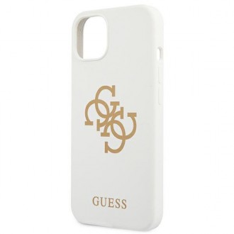 Guess GUHCP13SLS4GGWH iPhone 13 mini 5,4&quot; bílý/bílý pevný obal silikonové 4G logo