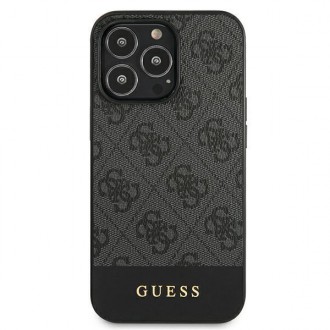 Guess GUHCP13XG4GLGR iPhone 13 Pro Max 6,7&quot; šedý/šedý pevný obal 4G Stripe Collection