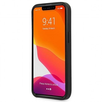 Guess GUHCP13XG4GLGR iPhone 13 Pro Max 6,7&quot; šedý/šedý pevný obal 4G Stripe Collection