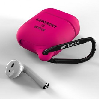 SuperDry AirPods Cover Waterproof różowy /pink