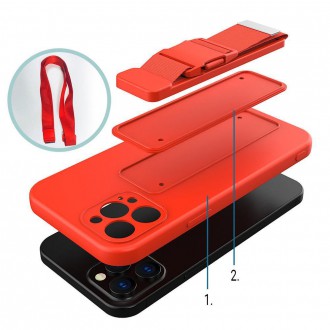 Rope Case Silicone Lanyard Cover Purse Lanyard Strap For Samsung Galaxy A73 Red