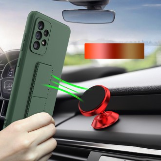 Wozinsky Kickstand Case Silicone Stand Cover for Xiaomi Redmi Note 11 Pro red